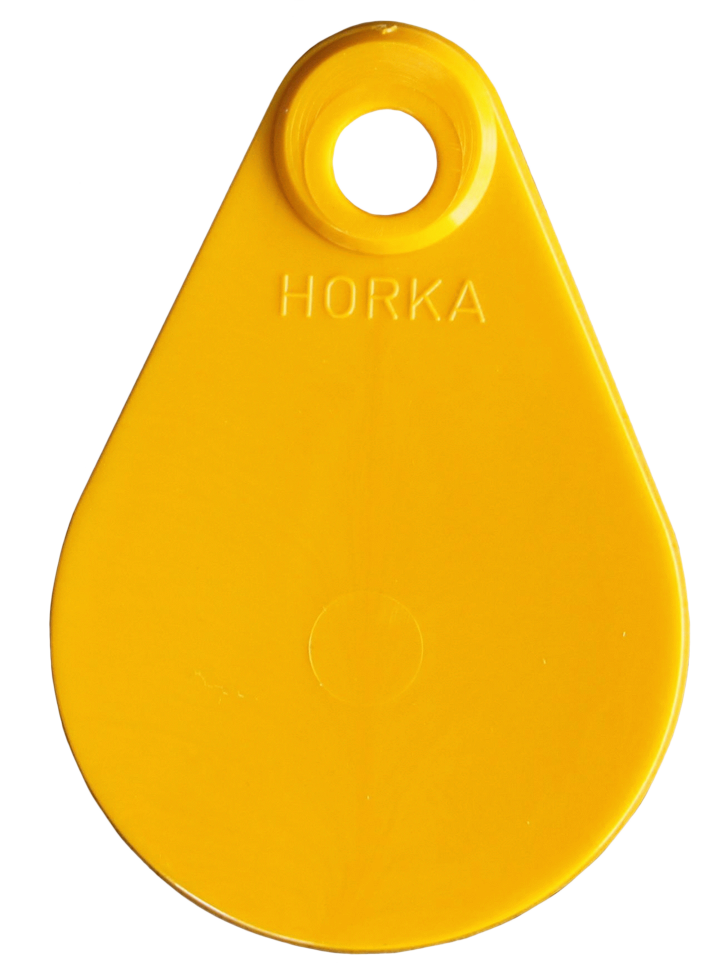 Nackenlabel blanko gelb 