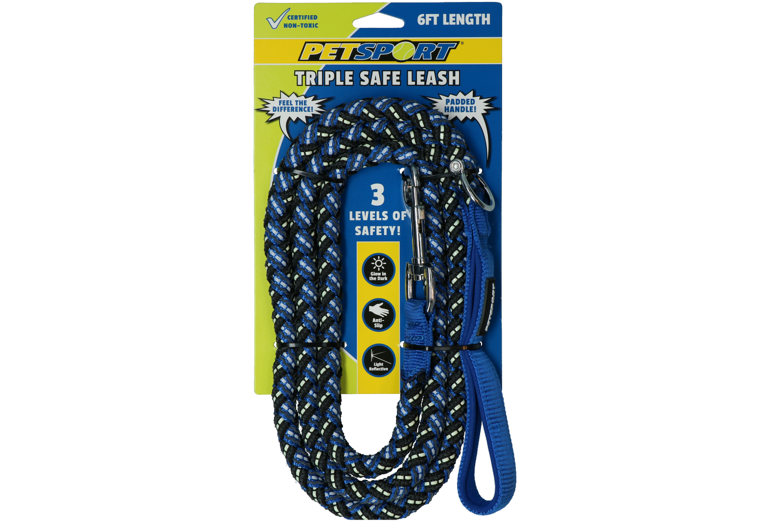 Petsport Triple Safe Leash Blau 1,8 m