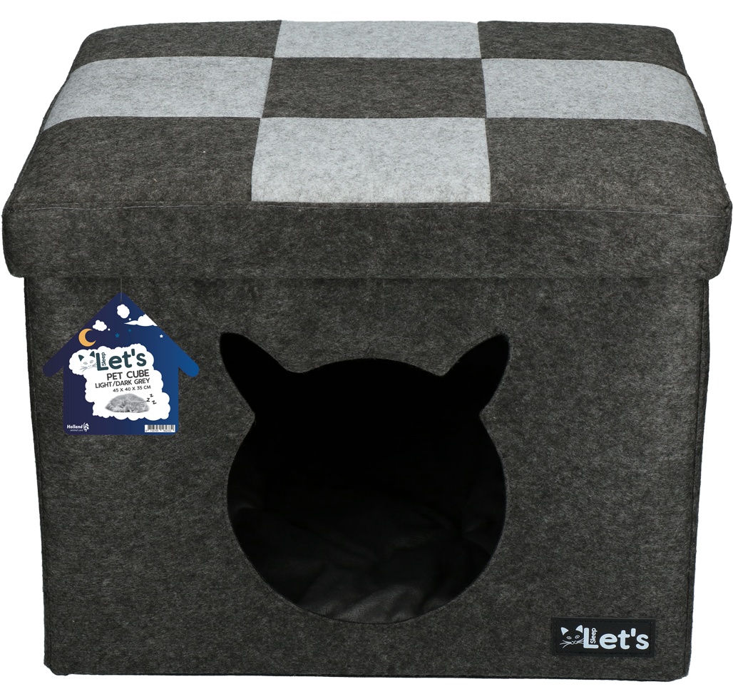 Let's sleep Pet Cube Helles/Dunkelgrau