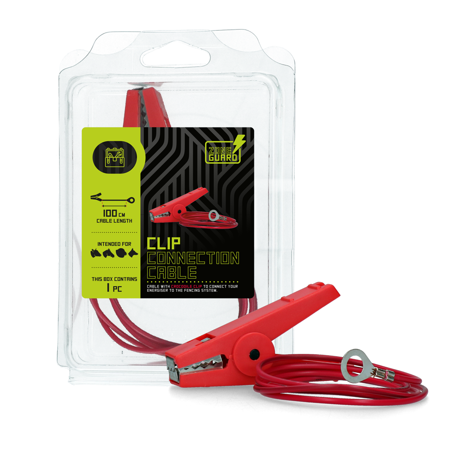 ZoneGuard Krokodilklemme Anschlusskabel 100 cm 