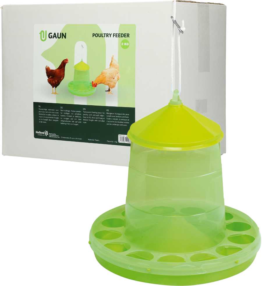 Gaun Geflügel Futterautomat Limonengrün 2 kg