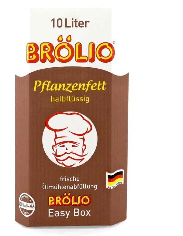 Brölio halbflüssiges Pflanzenfett 10l Box - 72 Kanister (720 Liter)