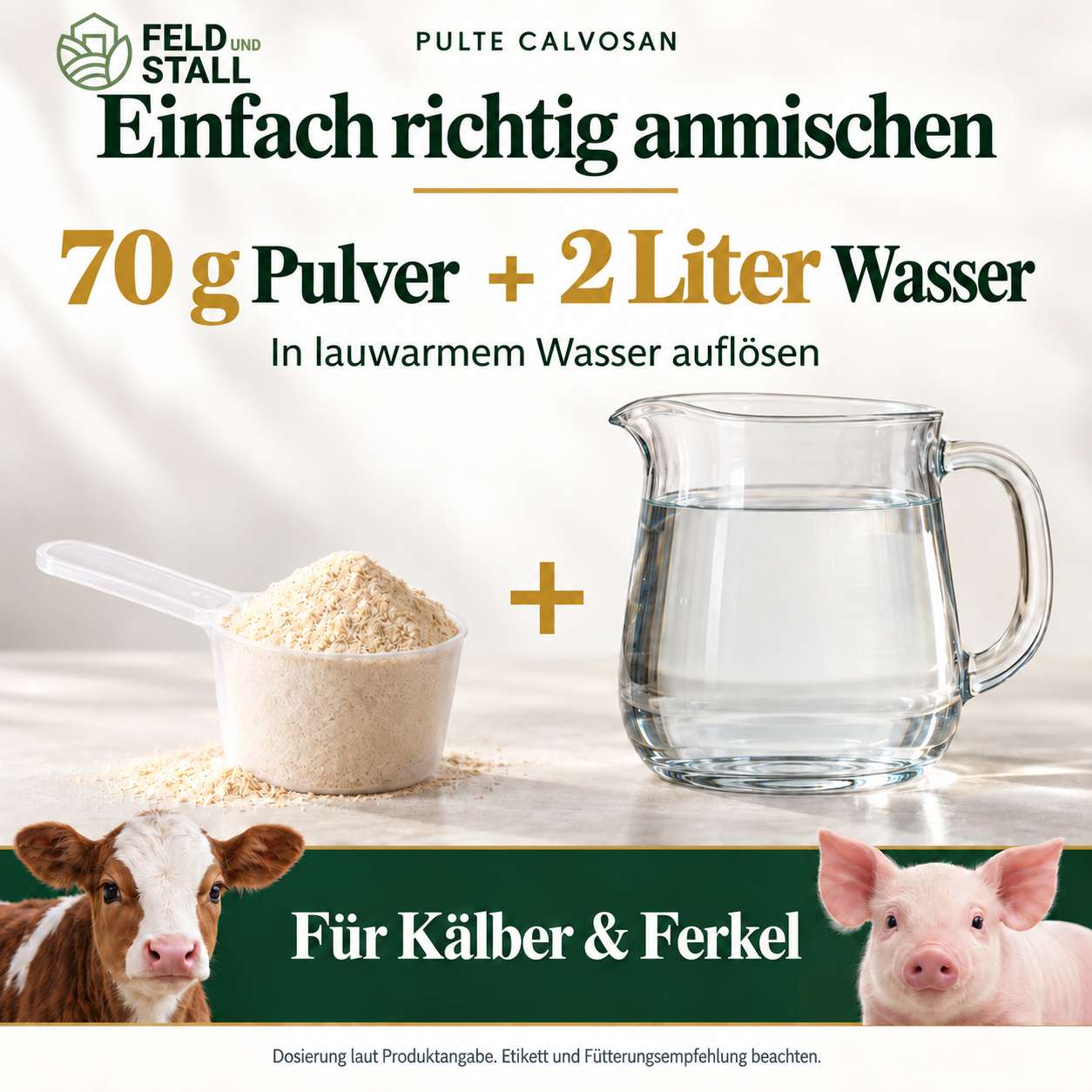 PULTE CALVOSAN – Diät-Ergänzungsfuttermittel für Kälber & Ferkel - 1 Eimer (3,5 kg)