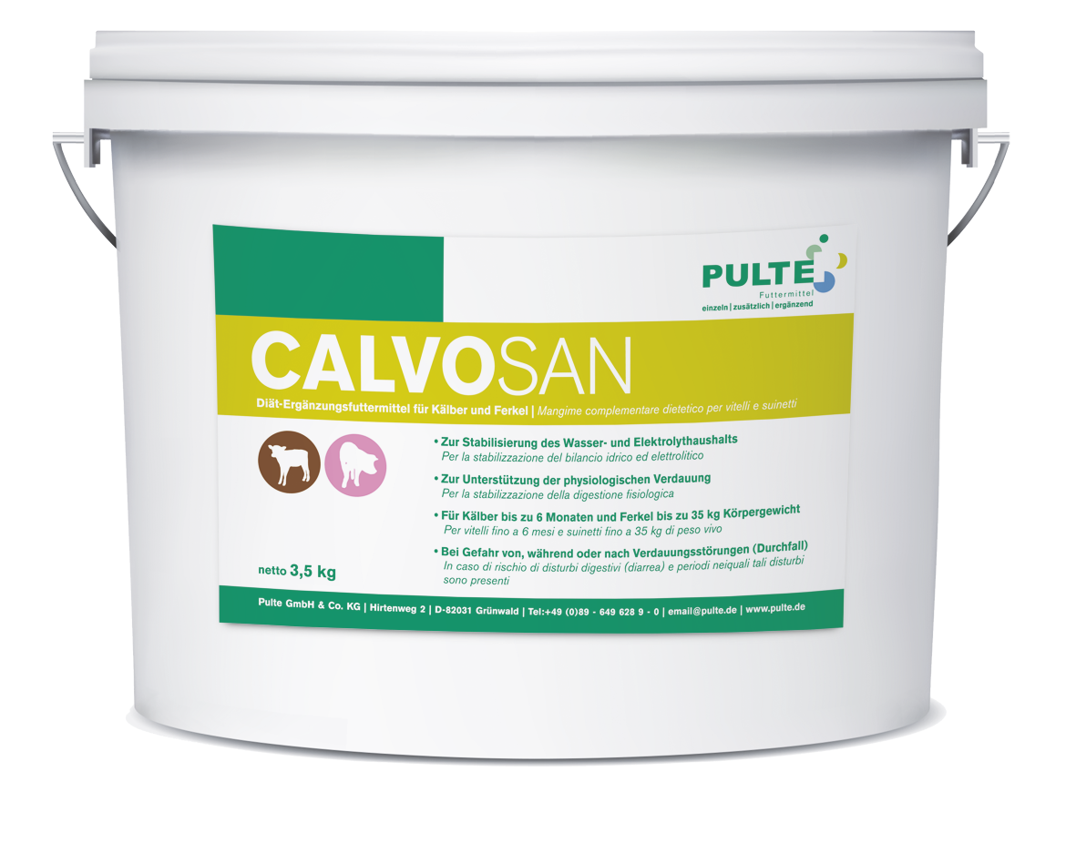 PULTE CALVOSAN – Diät-Ergänzungsfuttermittel für Kälber & Ferkel - 1 Eimer (3,5 kg)