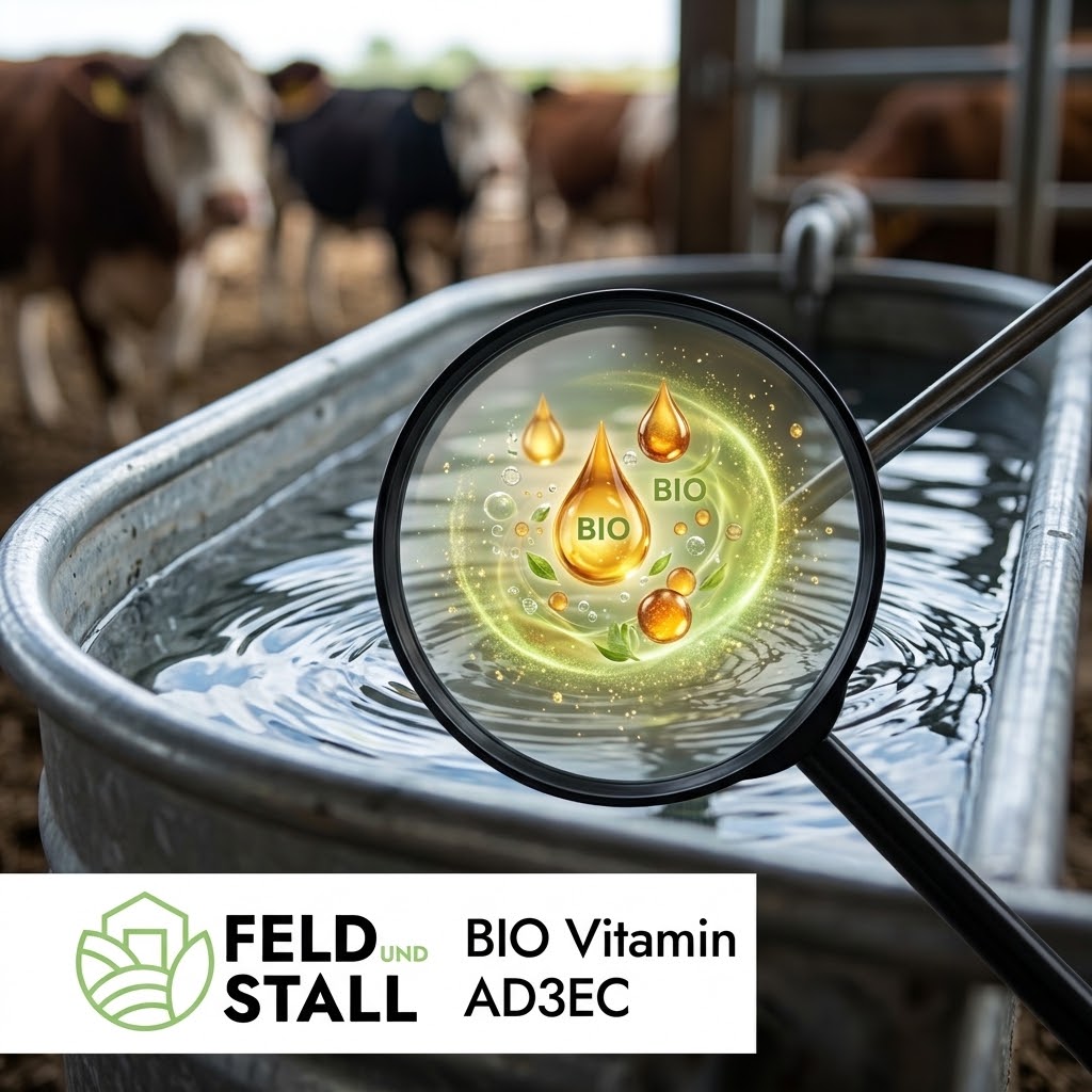 Vitamin AD3EC - Flüssiges Ergänzungsfuttermittel für Nutztiere 5 L (Bio)