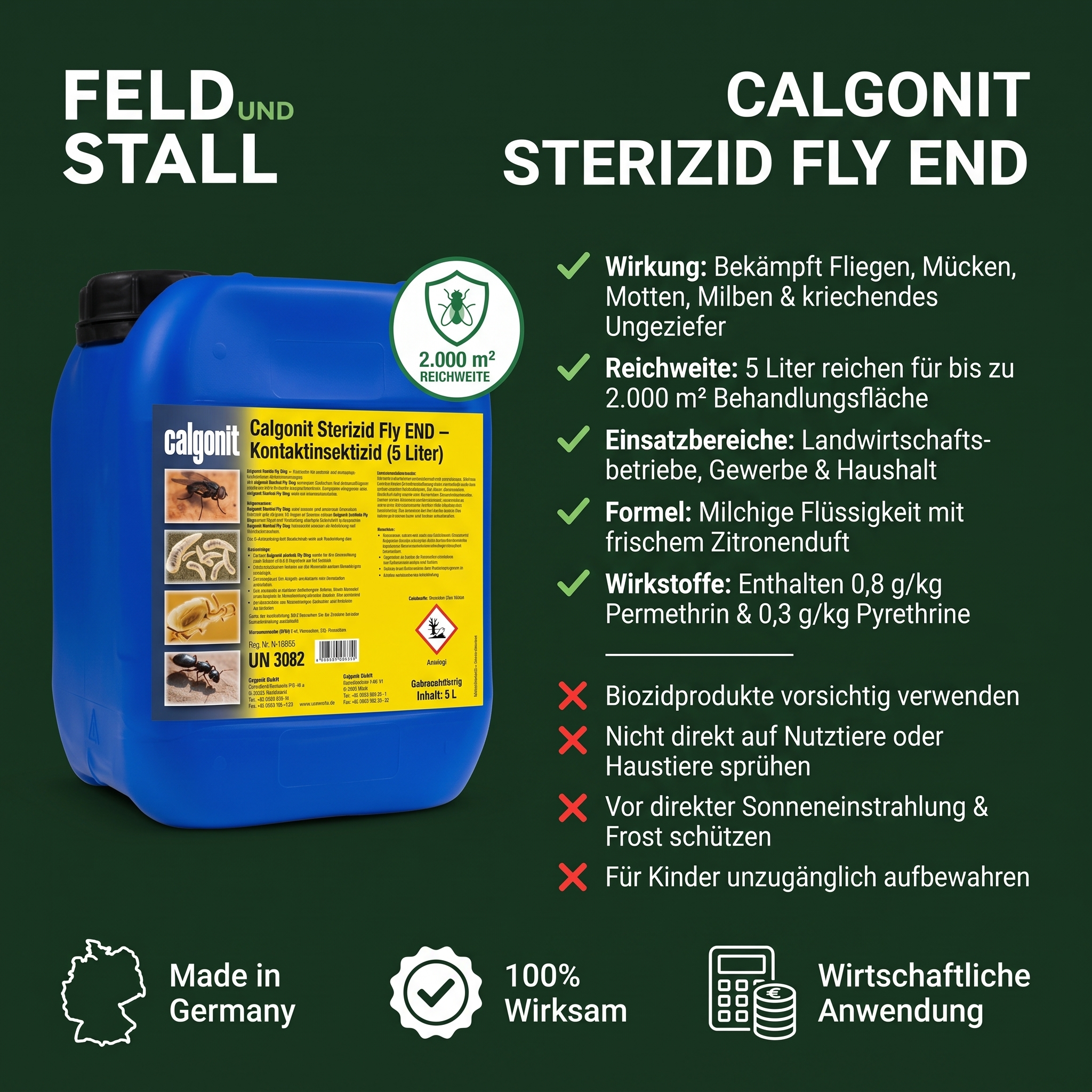 Calgonit Sterizid Fly END – Kontaktinsektizid - 5 Liter