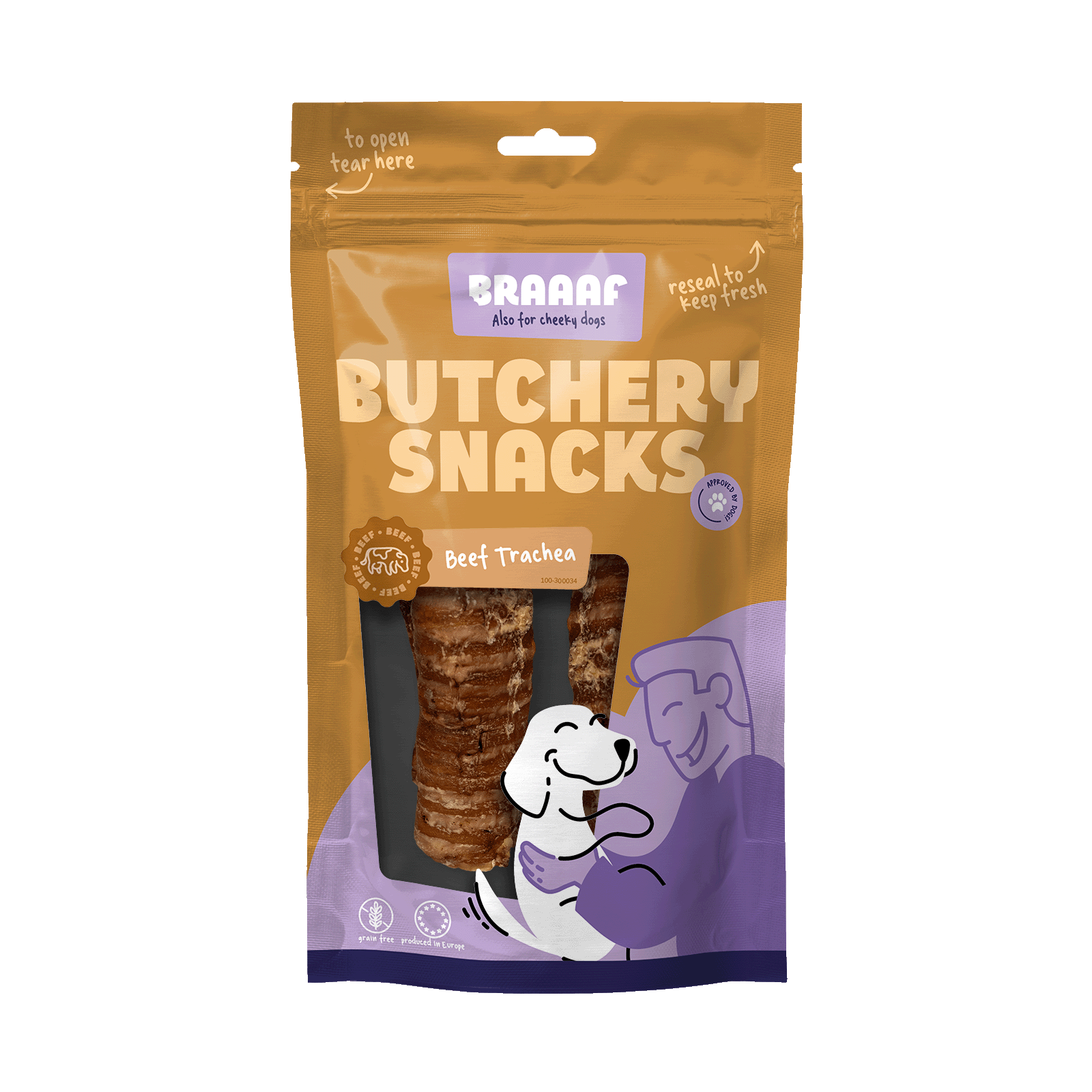 Braaaf Butchery Snacks Rinderluftröhre 85 g