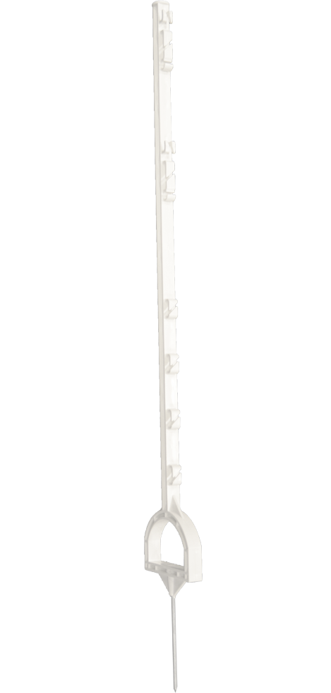 ZoneGuard Kunststoffpfahl Steigbügel 115 cm Weiss