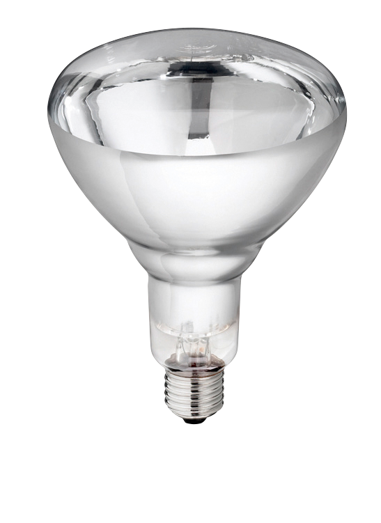 Hartglas Lampe 250 W - Weiß