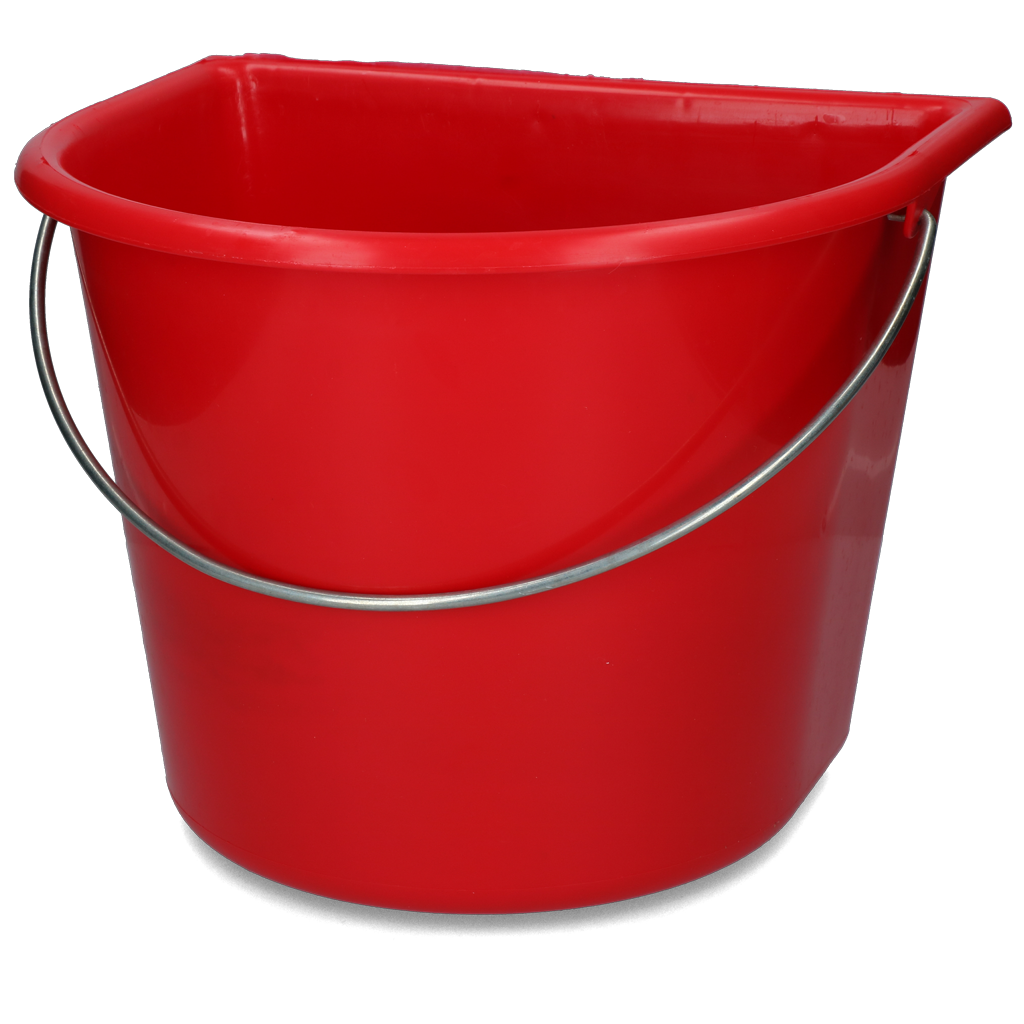 Eimer mit flacher Seite 15 l Rot