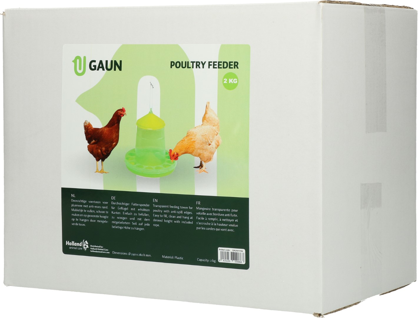 Gaun Geflügel Futterautomat Limonengrün 2 kg