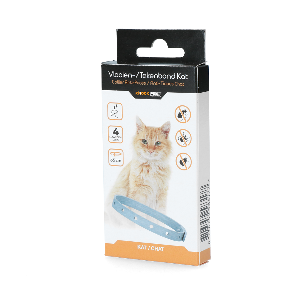 Knock Pest Floh/Zeckenhalsband Katze 33 cm NL/FR