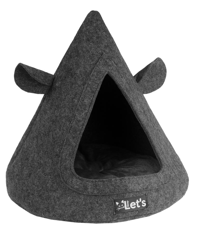 Let's sleep Pet Cave TeePee Anthrazit