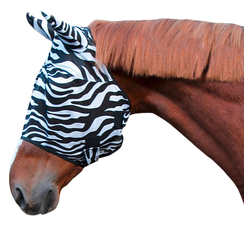 Fliegenschutzmaske Zebra Warmblutt Pony